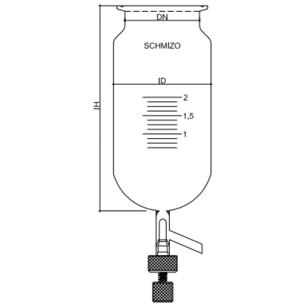 Reaction Vessel with Bottom Outlet - Reactors > Unjacketed Reaction Vessels