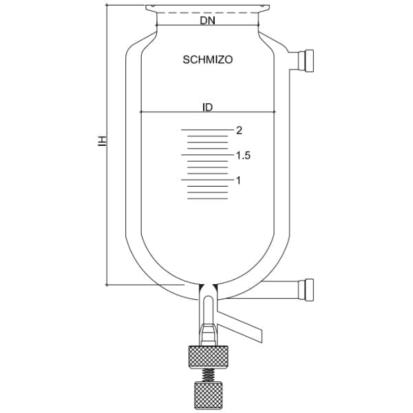 Jacketed Reaction Vessel with Bottom Outlet - Reactors > Jacketed Reaction Vessels