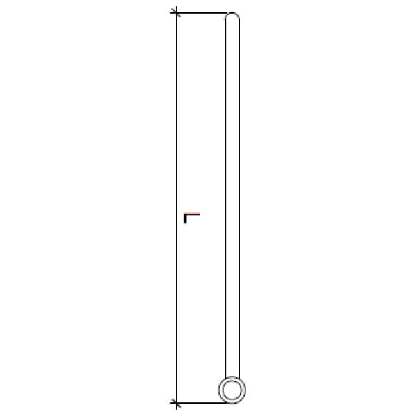 Stirrer shaft with Eye with Simple Glass Shaft - Reactor accessories > Stirrers > Glass Stirrers with PTFE-Blades