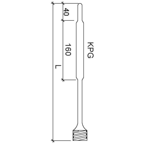 KPG Stirrer Shaft with Thread Head - Reactor accessories > Stirrers > Glass Stirrers with PTFE-Blades