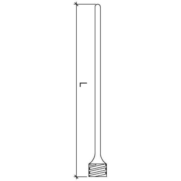 Stirrer Shaft with Thread Head and Simple Glass Shaft - Reactor accessories > Stirrers > Glass Stirrers with PTFE-Blades