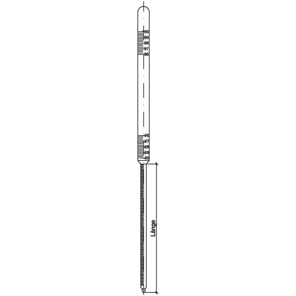 Thermometer with straight stem - Thermometers