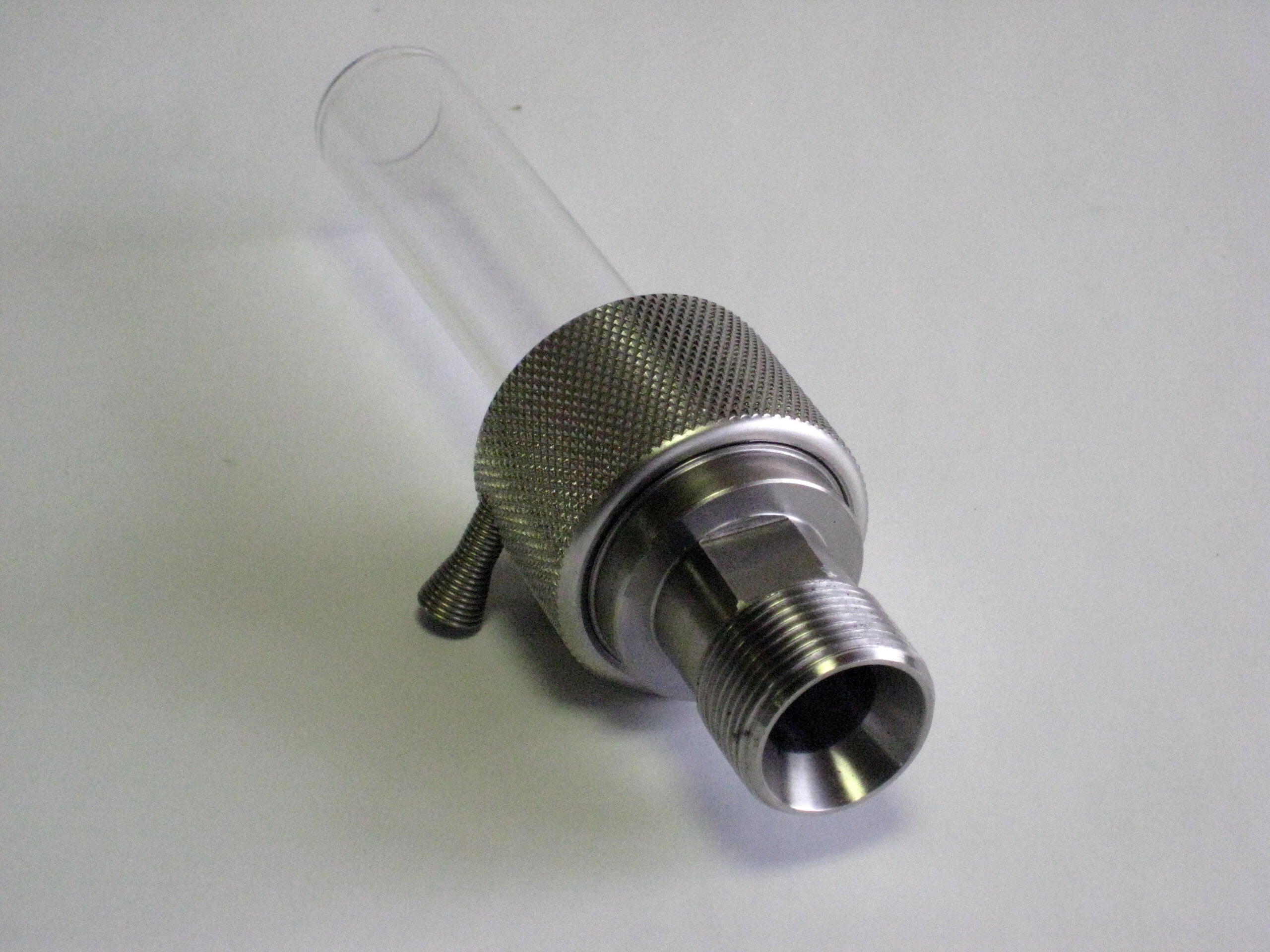 Metalladapter Edelstahl für Planflansch DN15 und DN25, mit  Edelstahlverschraubung - Schmizo - swiss scientific glass