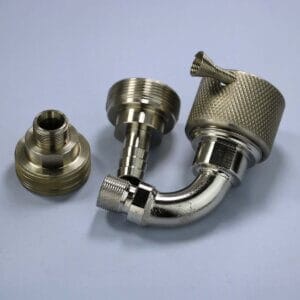 Metalladapter Edelstahl für Planflansch DN15 und DN25, mit Edelstahlverschraubung - Reaktoren Zubehör > Schlauchadapter und Temperierschläuche > Schlauchadapter > Schlauchadapter Edelstahl