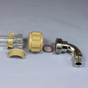 Stainless Steel Adapters for Flat Flanges DN15 and DN25, with PEEK connecting screw - Reactor accessories > Hose Adapters & Metal Hoses > Hose Adapters > Hose Adapters Stainless Steel